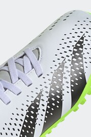 adidas White/Black Football Sport Kids Predator Accuracy.4 Turf Boots - Image 8 of 9