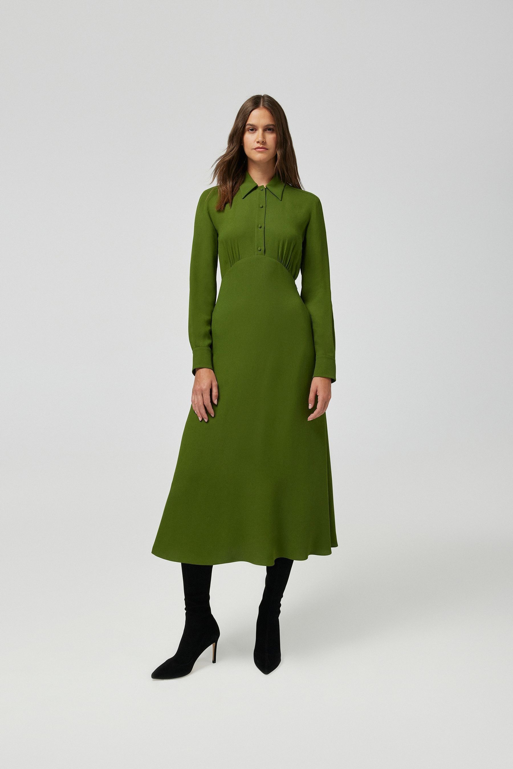Jasper Conran London Claudia Curved Waist Shirt Dress
