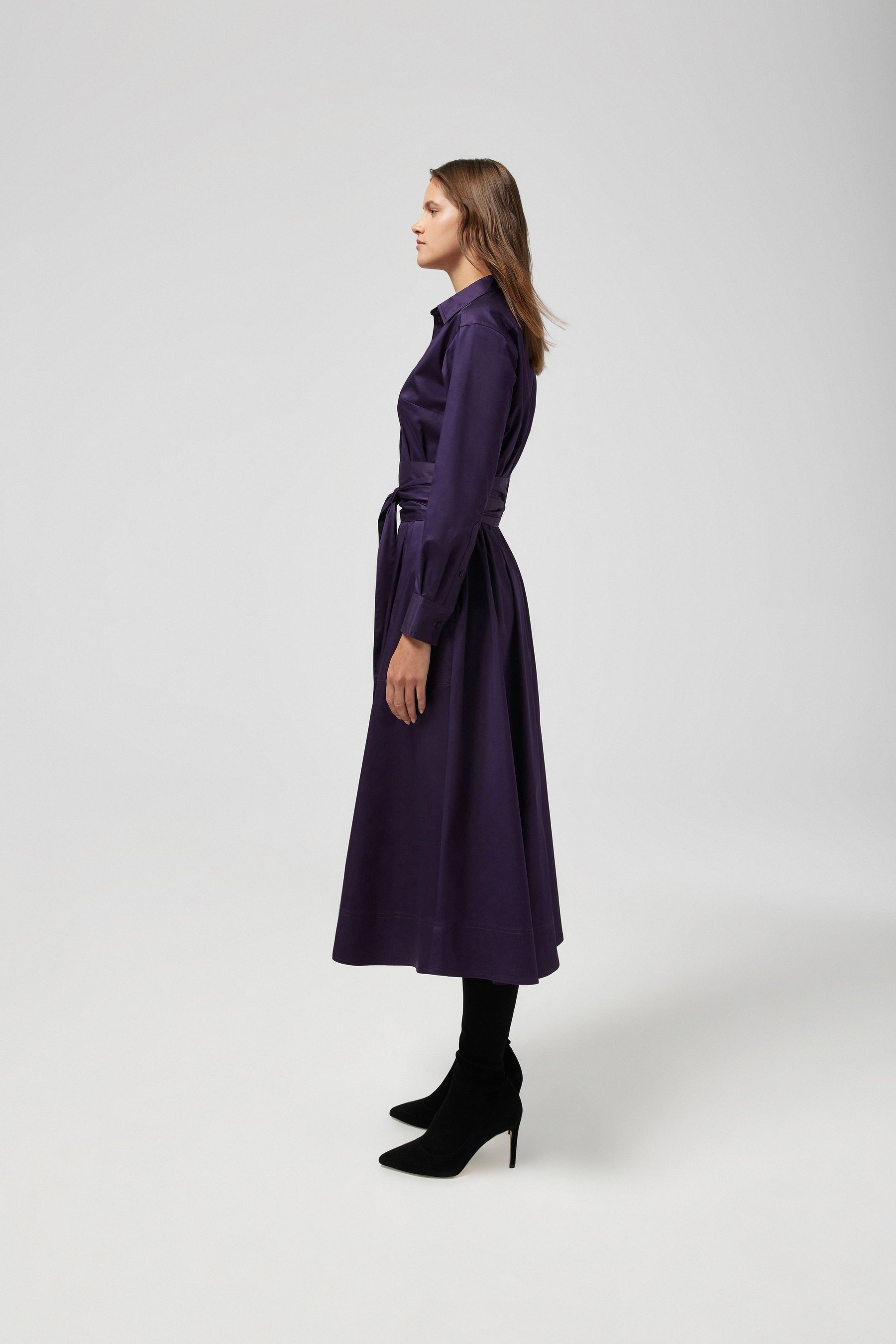 Buy Jasper Conran London Purple Blythe Full Skirt Shirt Dress from Next Luxembourg