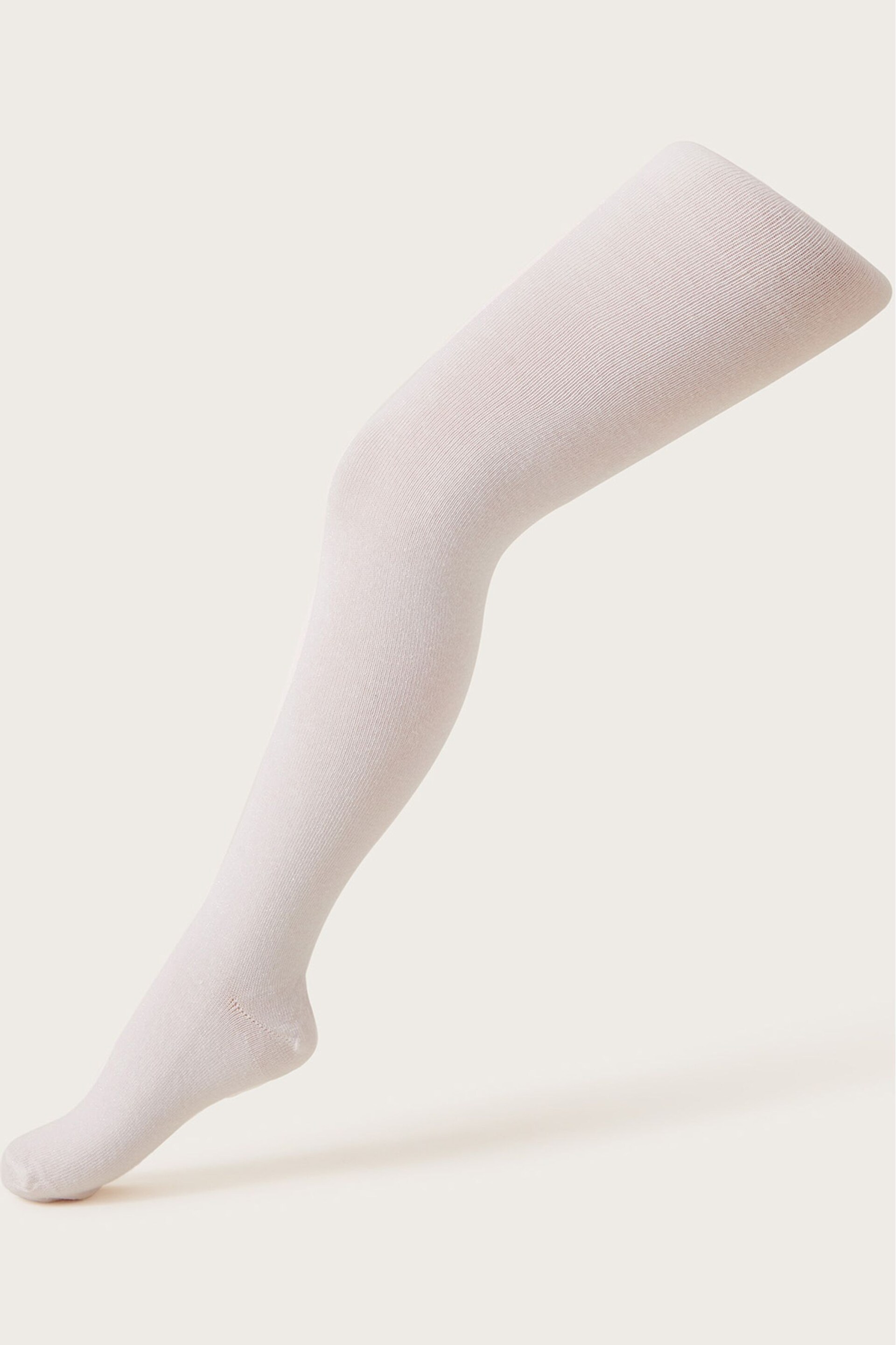 Monsoon White Frosted Tights - Image 1 of 2