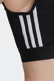adidas Black/White Sportswear Essentials 3-Stripes Crop Top - Image 6 of 7