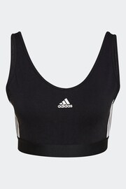 adidas Black/White Sportswear Essentials 3-Stripes Crop Top - Image 7 of 7