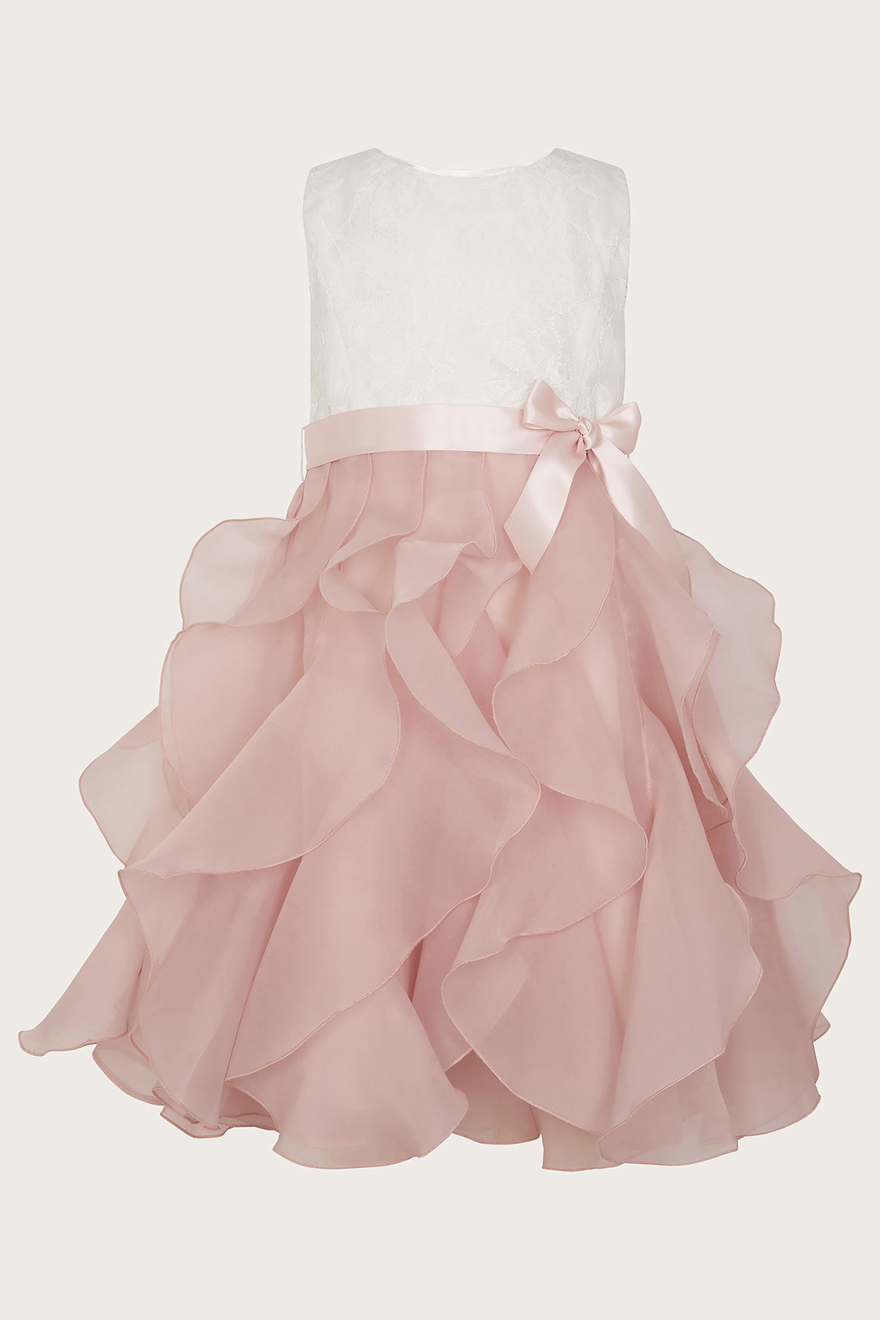Buy Monsoon Pink Lace Cancan Ruffle Dress from Next United Arab Emirates