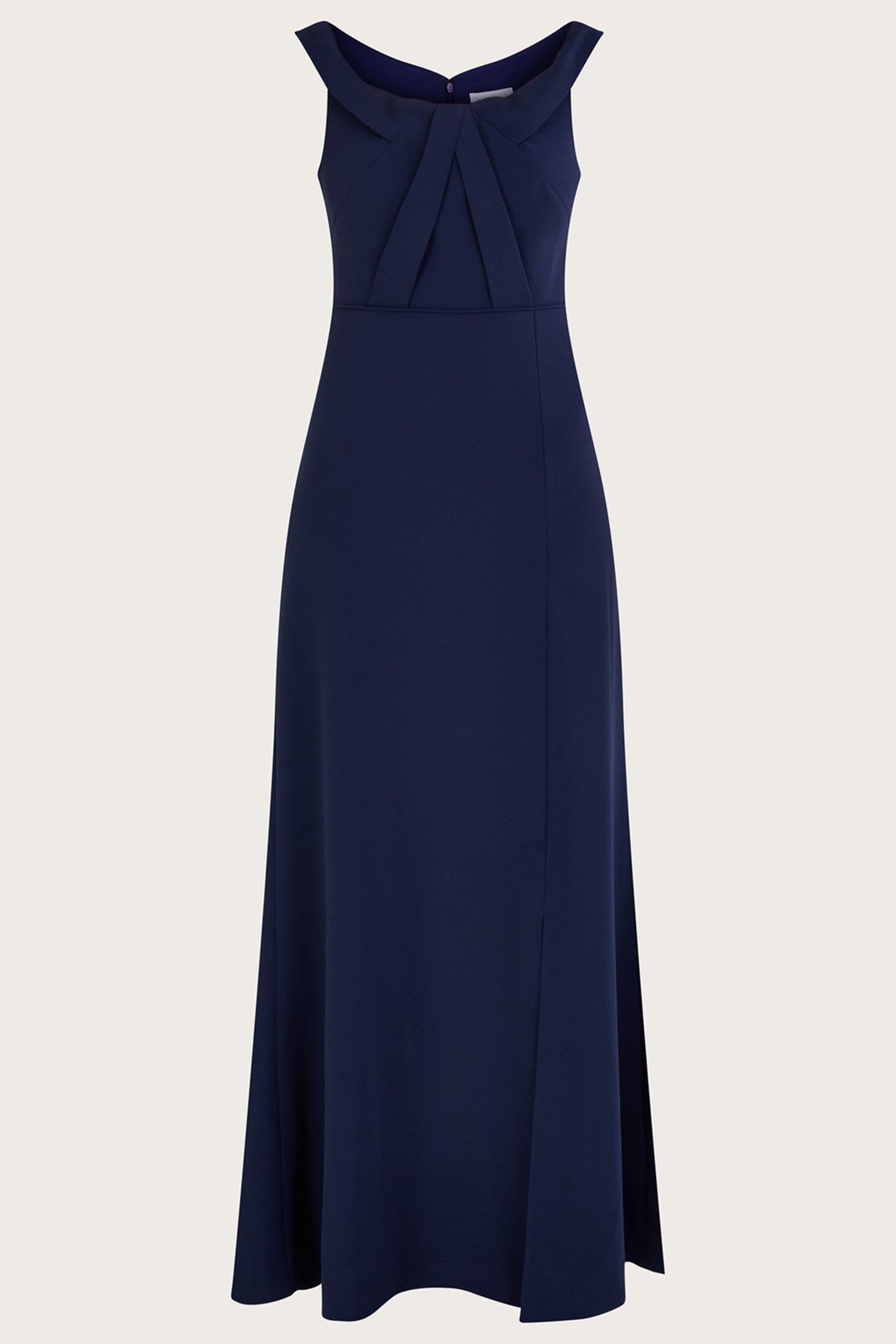 Buy Monsoon Blue Beatrice Crepe Bardot Maxi Dress from Next Oman