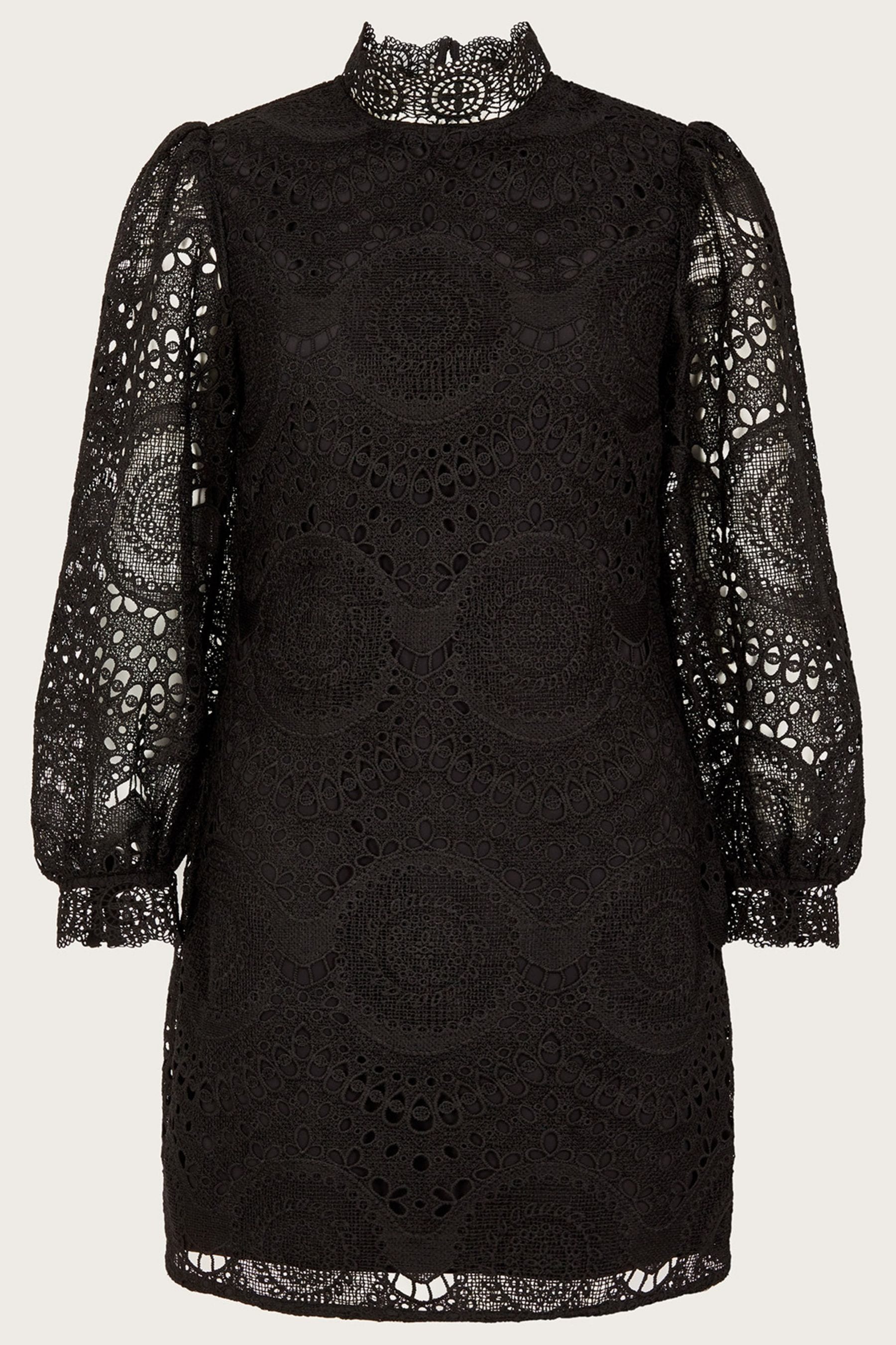 Buy Monsoon Ciri Black Lace Tunic Dress from Next Luxembourg