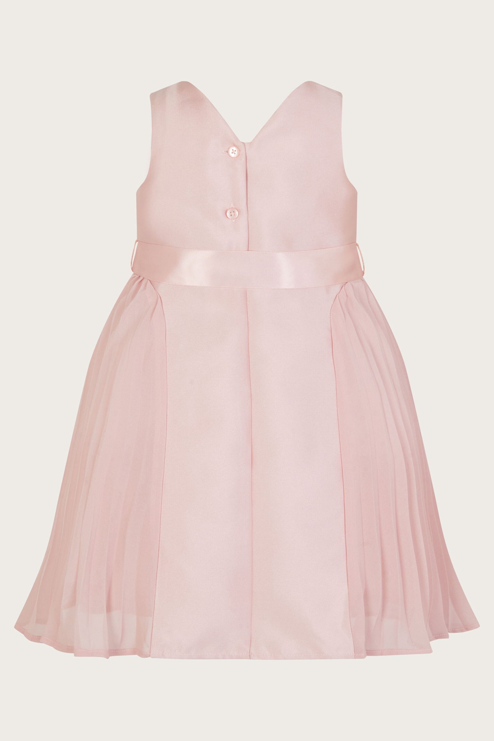 Monsoon Pink Baby Polly Pleated Bridesmaid Dress - Image 2 of 2