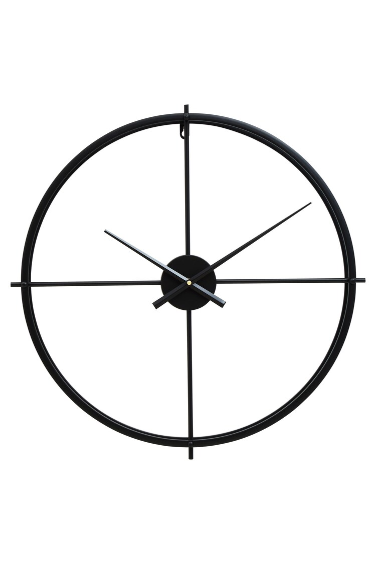 Fifty Five South Black Kent 60cm Wall Clock - Image 2 of 4