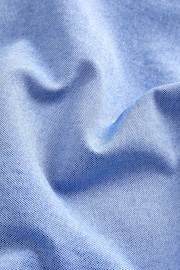 Light Blue Slim Fit Short Sleeve Oxford Shirt - Image 9 of 9