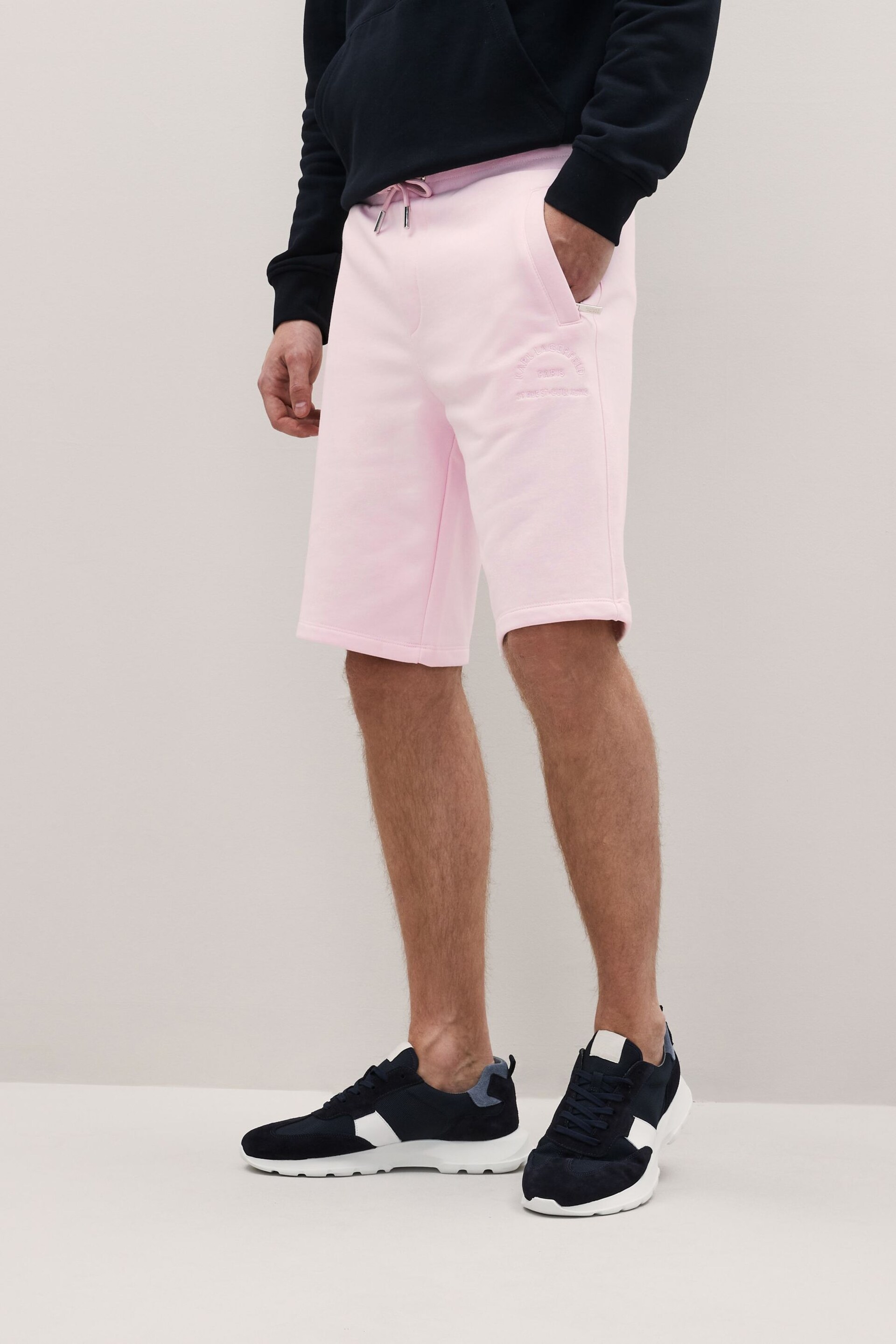 Karl Lagerfeld Pink Drawstring Shorts - Image 1 of 6