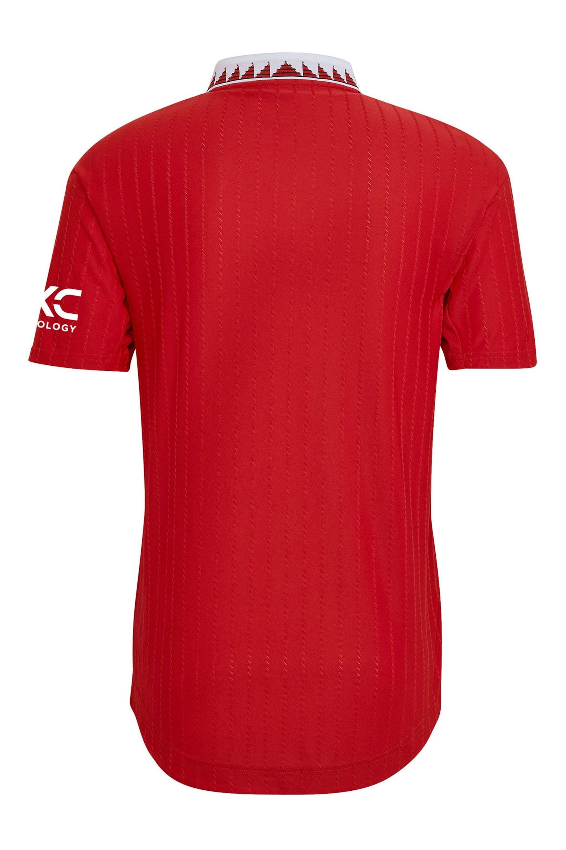 adidas Red Blank Manchester United Home 2022-23 Authentic Shirt - Image 3 of 3