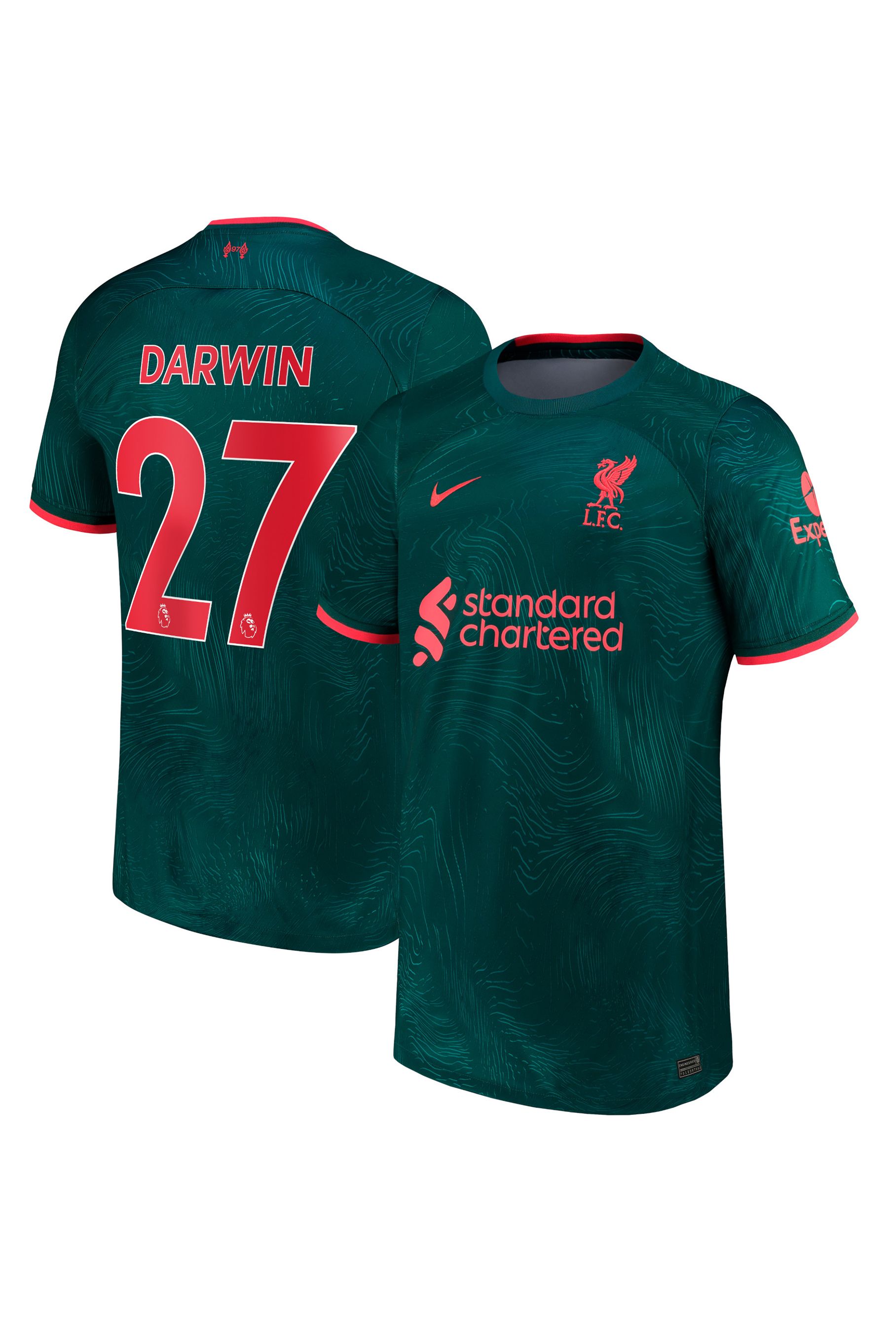Buy Nike Green Darwin 27 Liverpool FC Third Stadium Football Shirt from Next Luxembourg