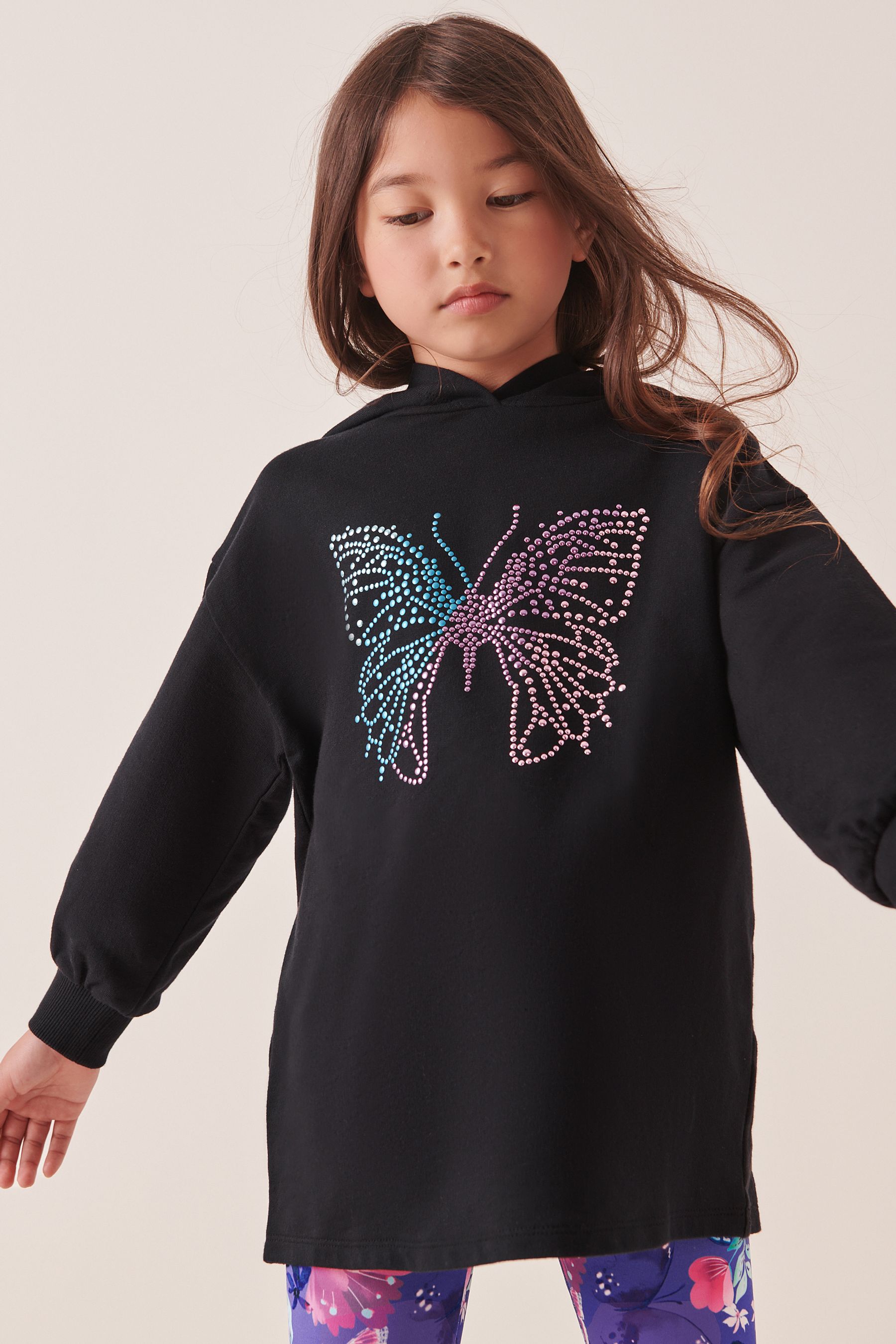 Buy Black Purple Butterfly Hoodie Leggings Set 3 16yrs from Next Germany