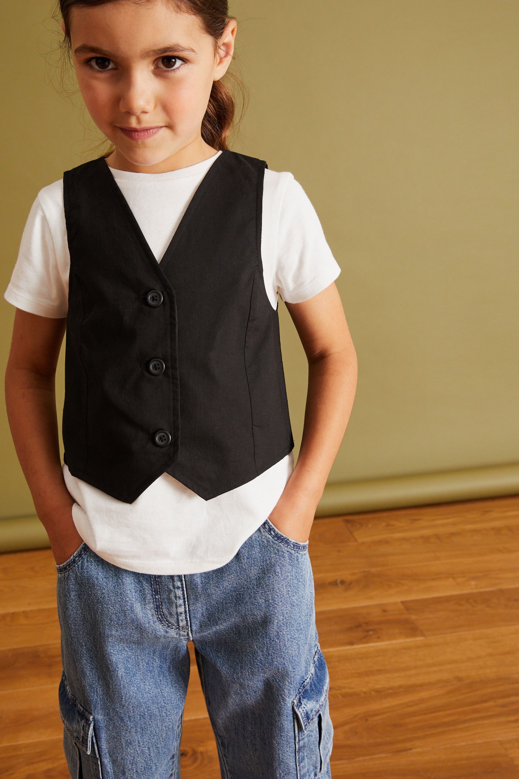 Waistcoat with t shirt on sale