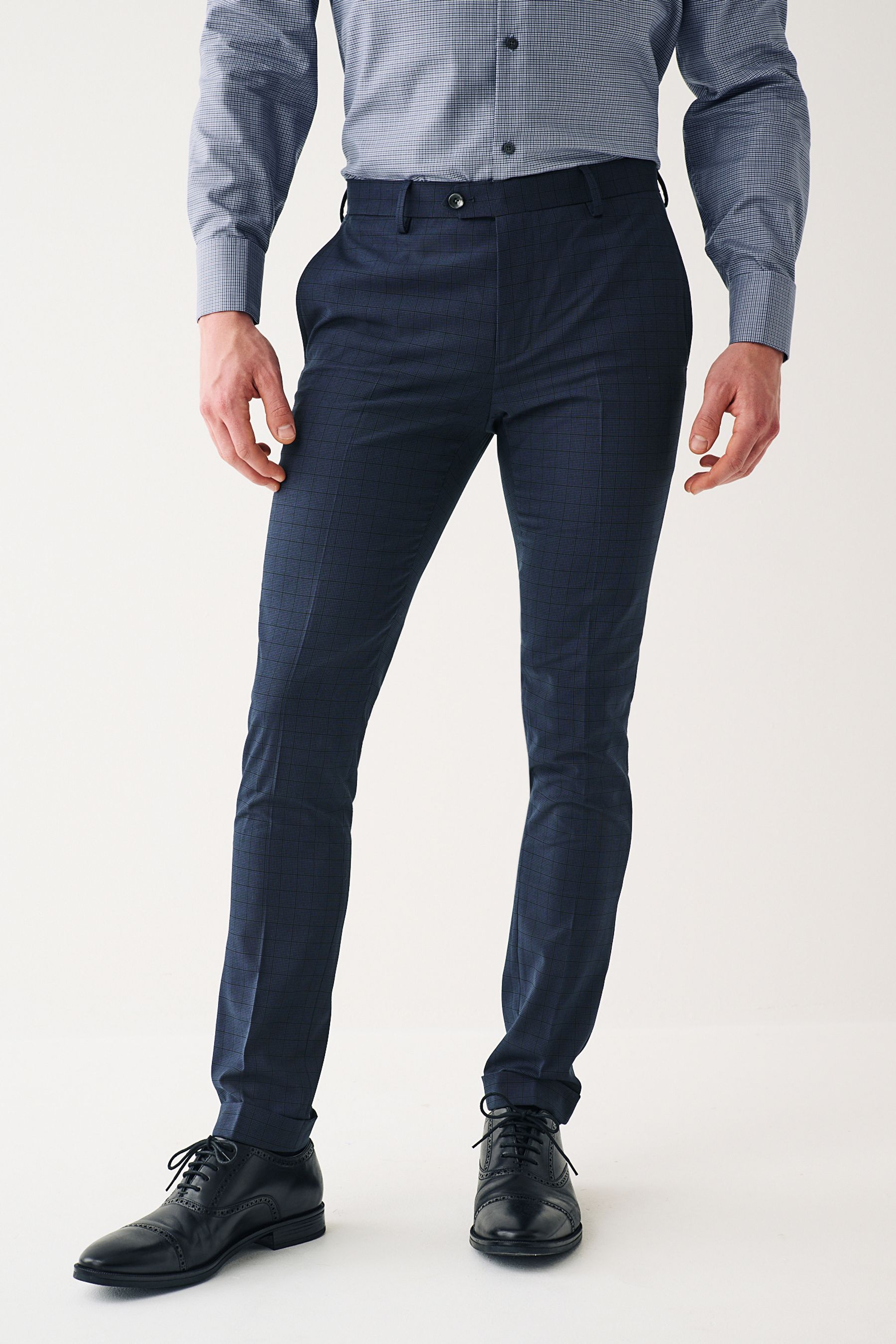 Super skinny checkered trousers best sale