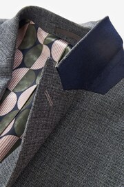 Blue Regular Fit Textured Suit Jacket - Image 11 of 14