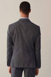 Blue Regular Fit Textured Suit Jacket - Image 3 of 14
