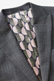 Blue Regular Fit Textured Suit Jacket - Image 9 of 14