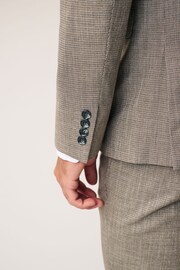 Neutral Slim Textured Suit Jacket - Image 5 of 12