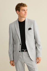 Light Grey Slim Fit Wool Donegal Suit: Jacket - Image 1 of 13