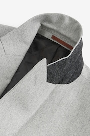 Light Grey Slim Fit Wool Donegal Suit: Jacket - Image 10 of 13