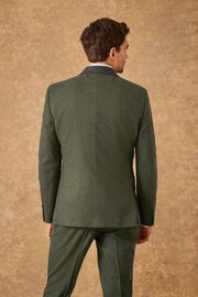 Green Slim Fit Trimmed Donegal Suit: Jacket - Image 5 of 16