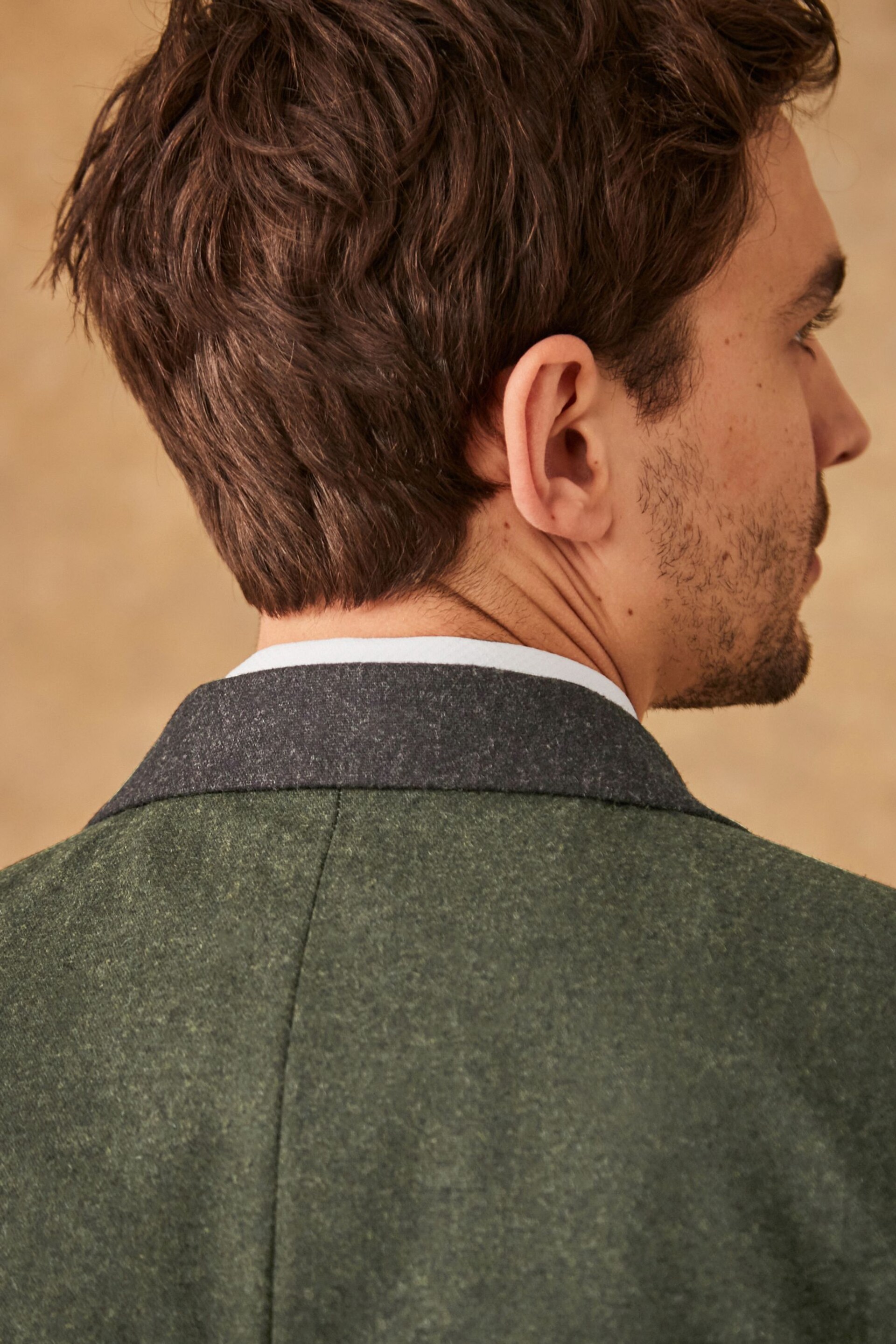 Green Slim Fit Trimmed Donegal Suit: Jacket - Image 7 of 16