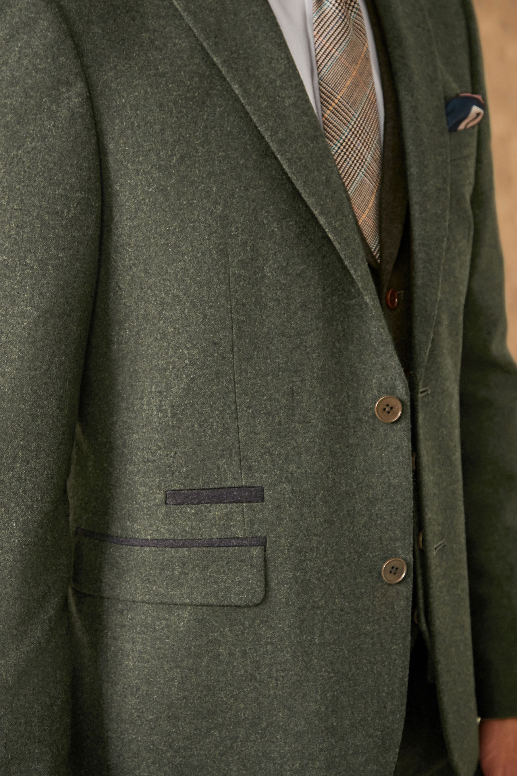 Buy Green Slim Fit Trimmed Donegal Suit Jacket from Next Ireland