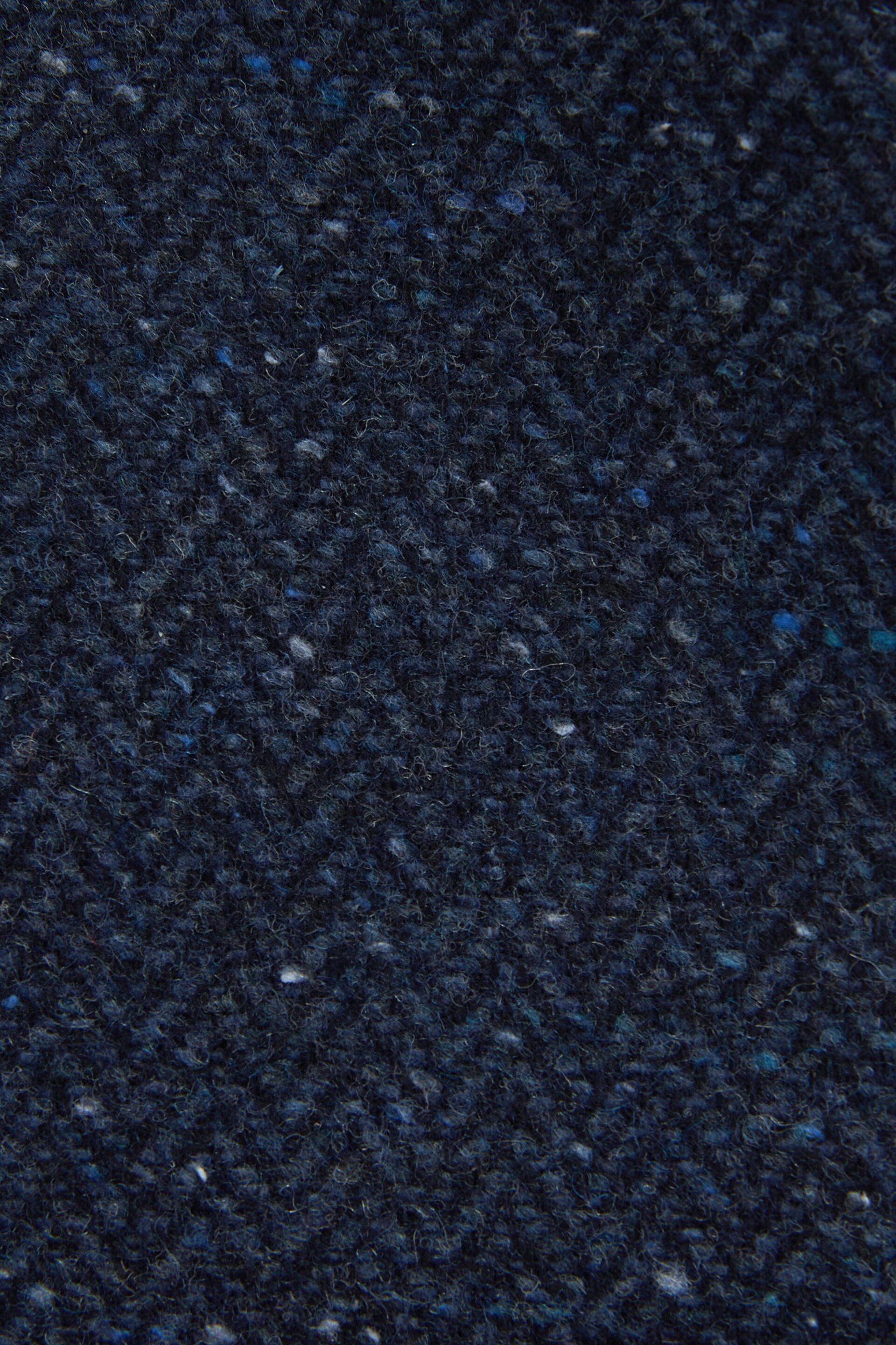 Navy Blue Nova Fides Italian Fabric Herringbone Textured Wool Content Suit Waistcoat - Image 9 of 10