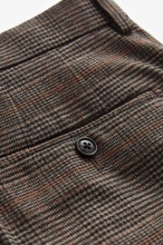 Brown Slim Check Suit Trousers - Image 9 of 11