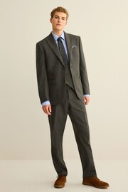 Green Regular Fit Trimmed Check Suit Jacket - Image 2 of 15