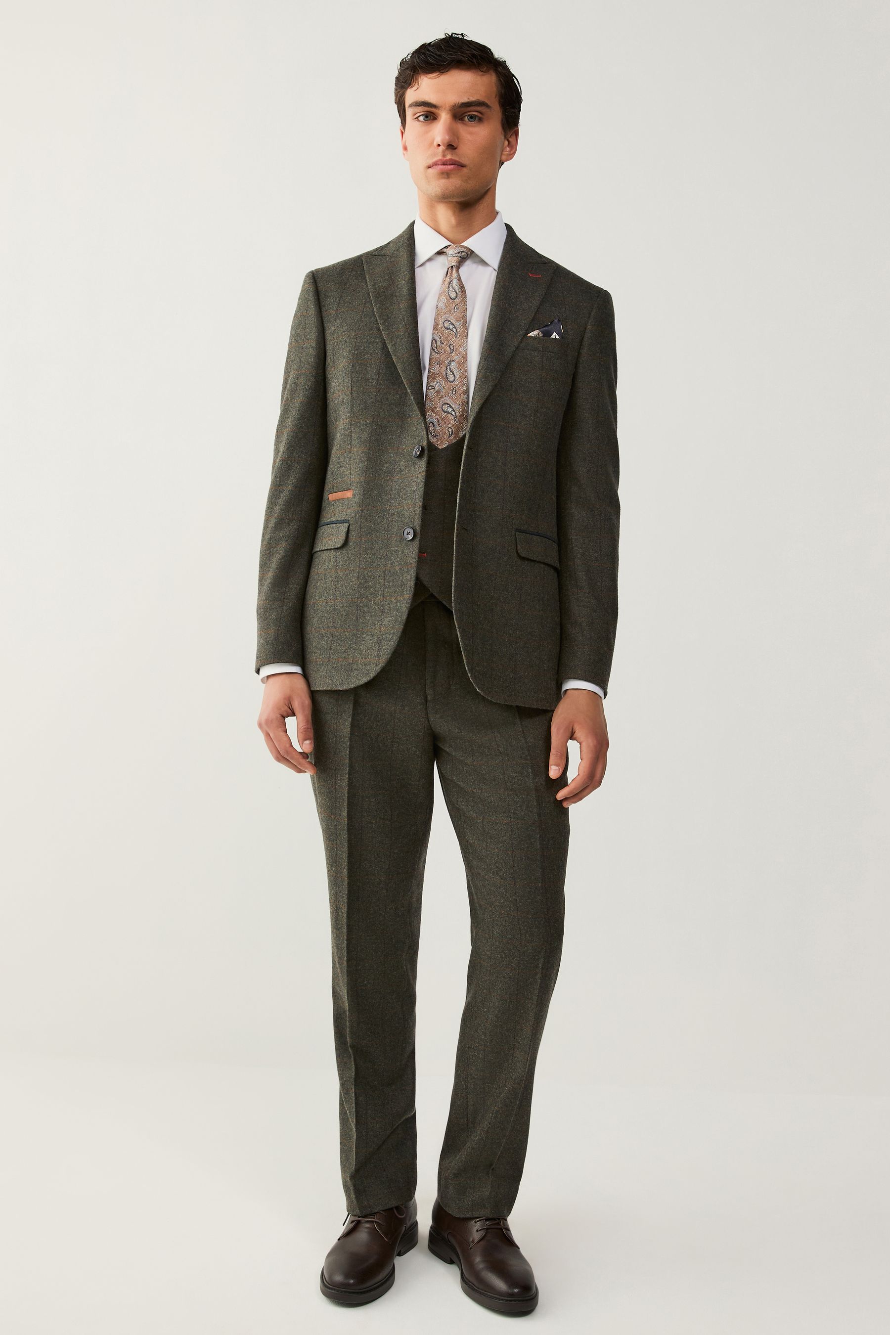 Buy Regular Fit Trimmed Check Waistcoat Next Ukraine