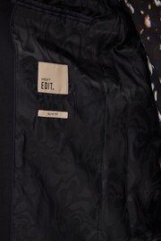 Navy Blue EDIT Slim Fit Wrap Front Suit Jacket - Image 6 of 7