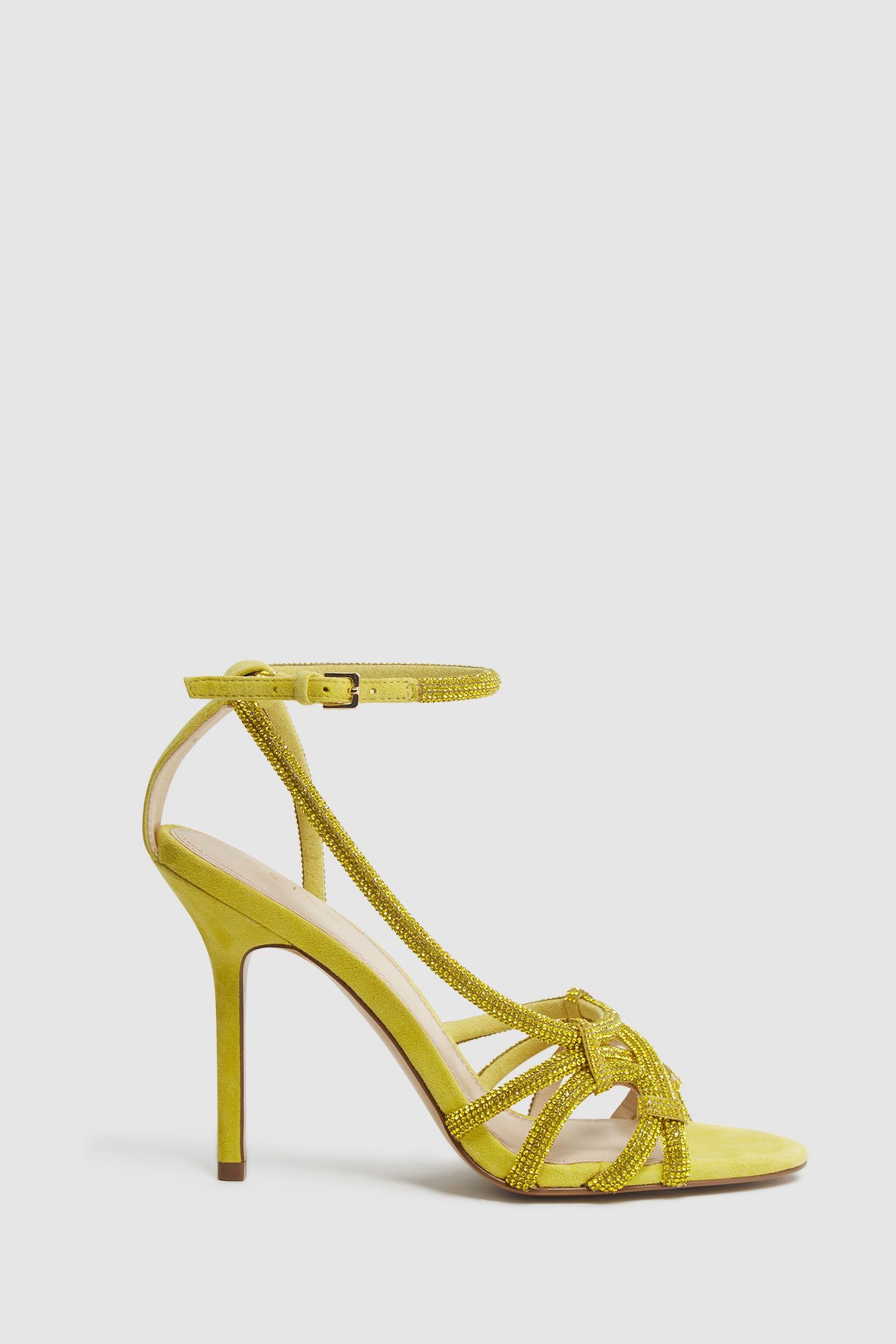 Buy Reiss Yellow Eryn Embellished Heeled Sandals from Next Ireland