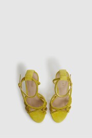 Reiss Yellow Eryn Embellished Heeled Sandals - Image 4 of 6