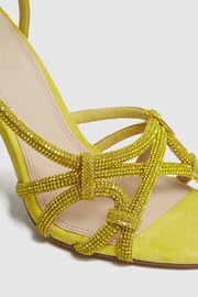 Reiss Yellow Eryn Embellished Heeled Sandals - Image 6 of 6