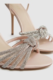 Reiss Nude Estel Embellished Heeled Sandals - Image 6 of 6