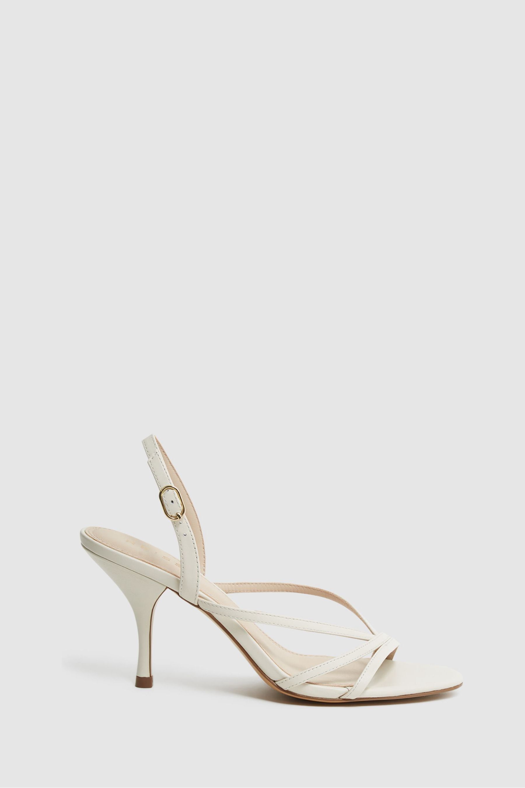 White medium heel sandals discount