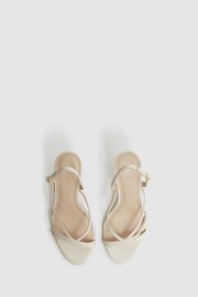 Reiss White Clara Strappy Mid Heel Sandals - Image 4 of 6