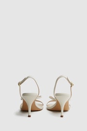 Reiss White Clara Strappy Mid Heel Sandals - Image 5 of 6