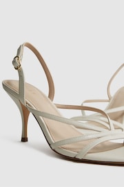 Reiss White Clara Strappy Mid Heel Sandals - Image 6 of 6