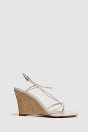 Reiss Off White Daisey Strappy Wedge Heels - Image 1 of 5