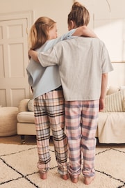 Blue/Grey Woven Check Pyjamas 2 Packs (3-16yrs) - Image 3 of 7