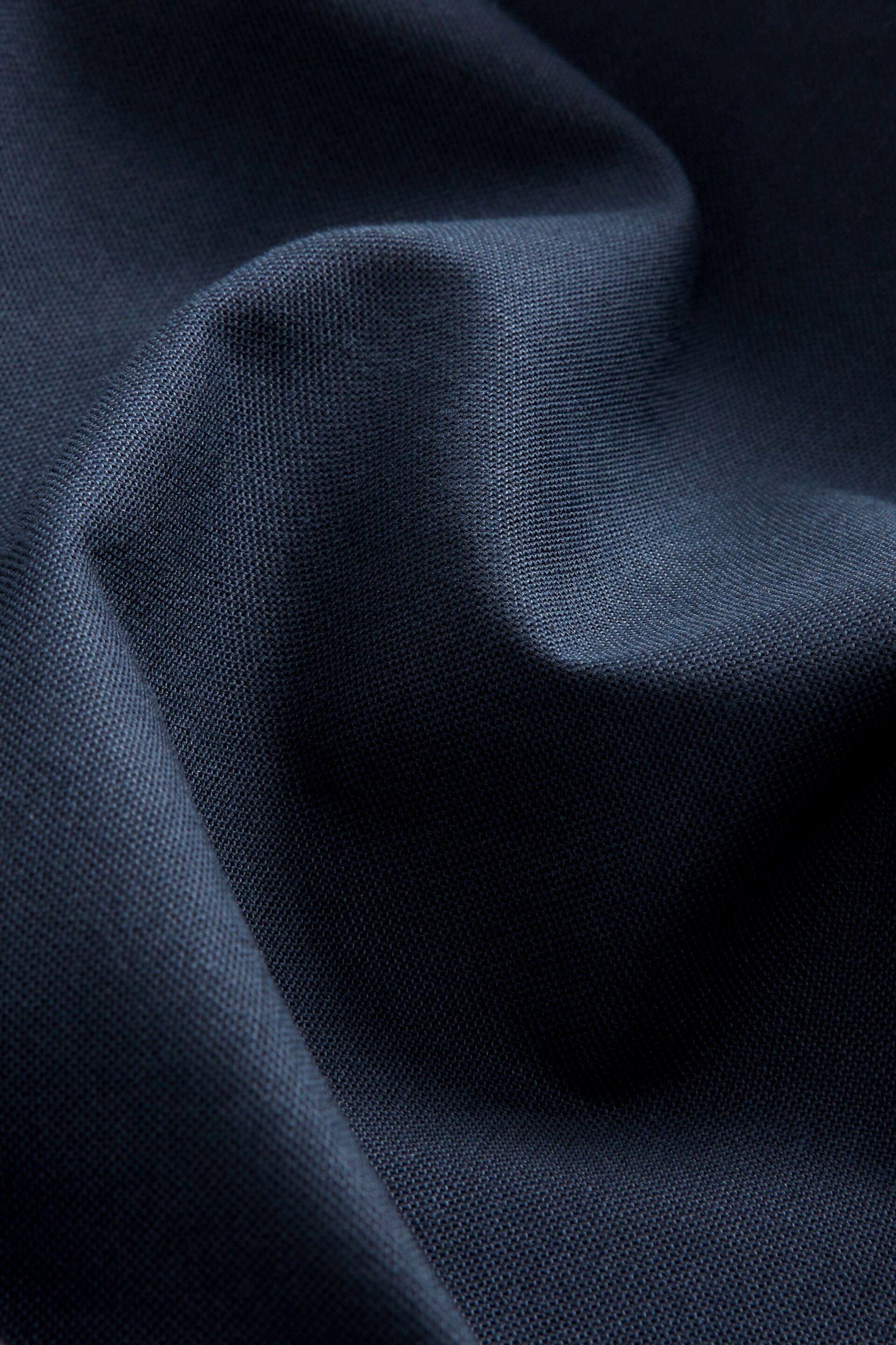 Navy Blue Stretch Oxford Short Sleeve Shirt - Image 7 of 7