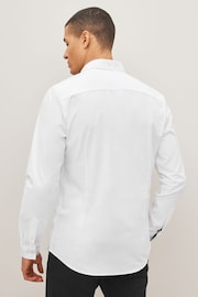 White Stretch Oxford Long Sleeve Shirt - Image 2 of 7