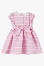 Trotters London Little Pink Bunny Striped Smocked Dress - Image 4 of 5