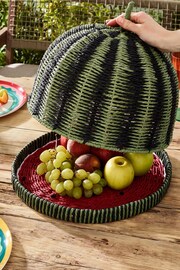 Green Woven Watermelon Food Cover - Image 1 of 5