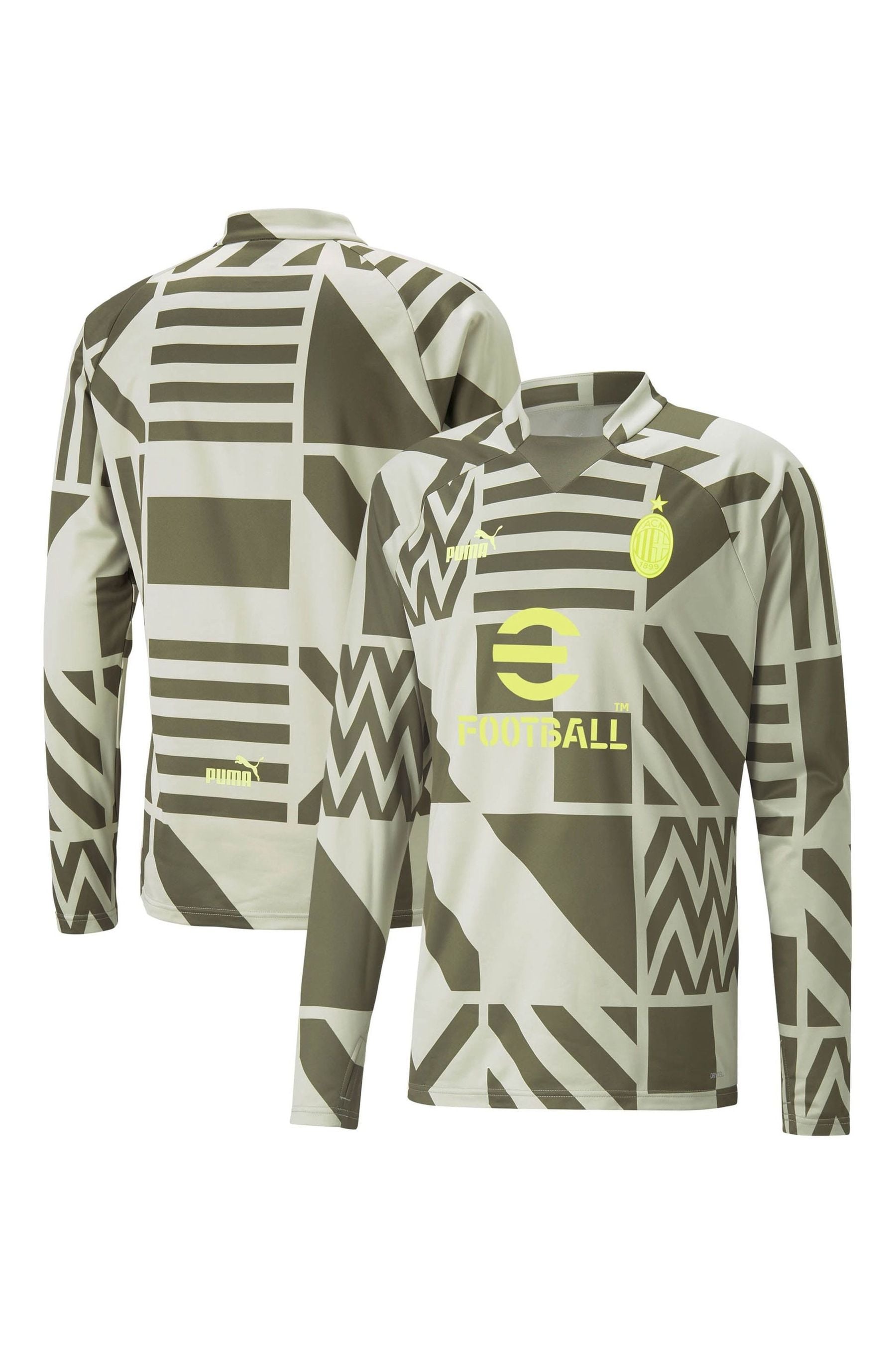 Buy Puma Green AC Milan Pre Match Jumper from Next Luxembourg