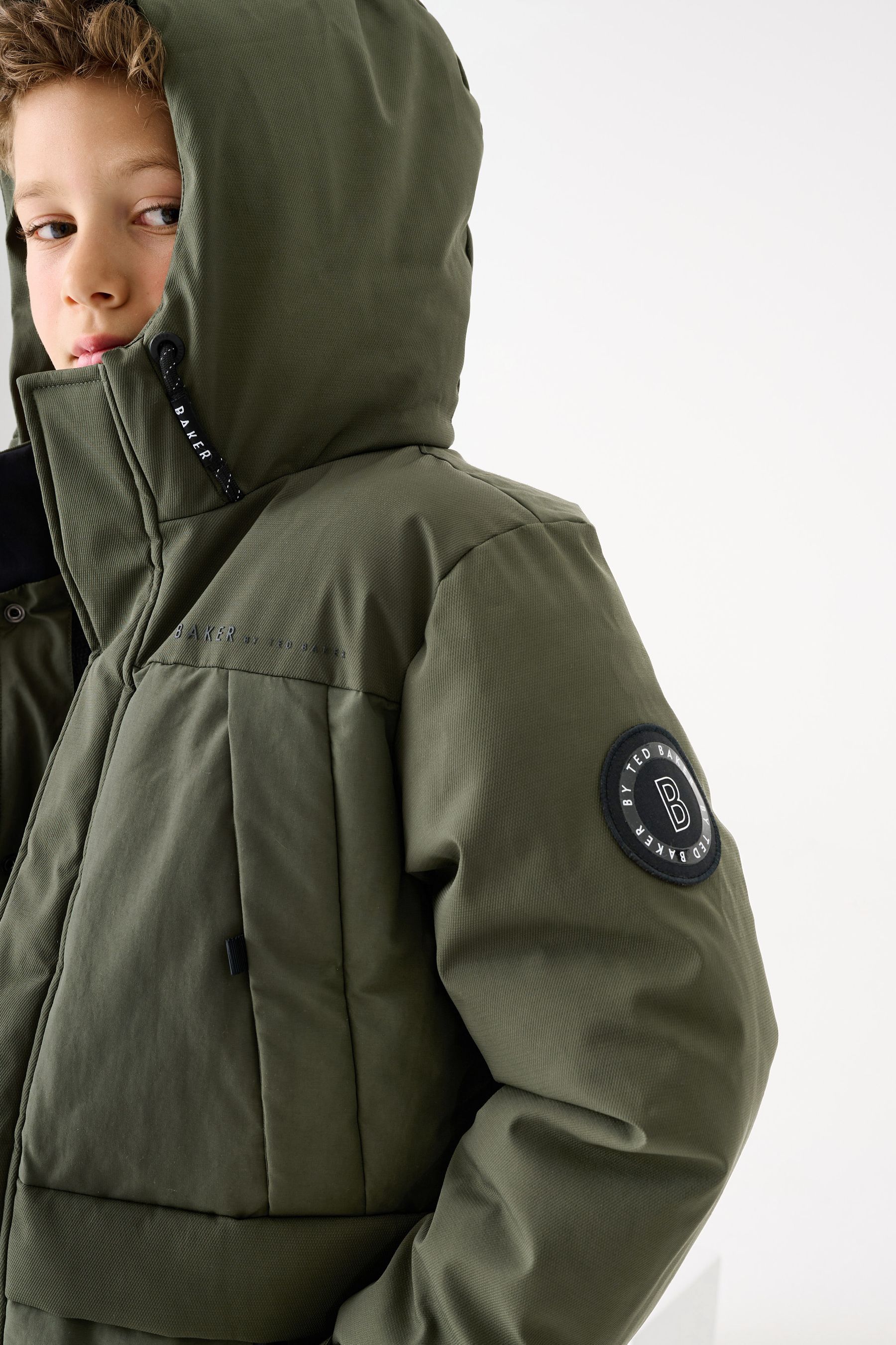 Buy Baker by Ted Baker Khaki Green Shower Resistant Parka Coat from Next Luxembourg