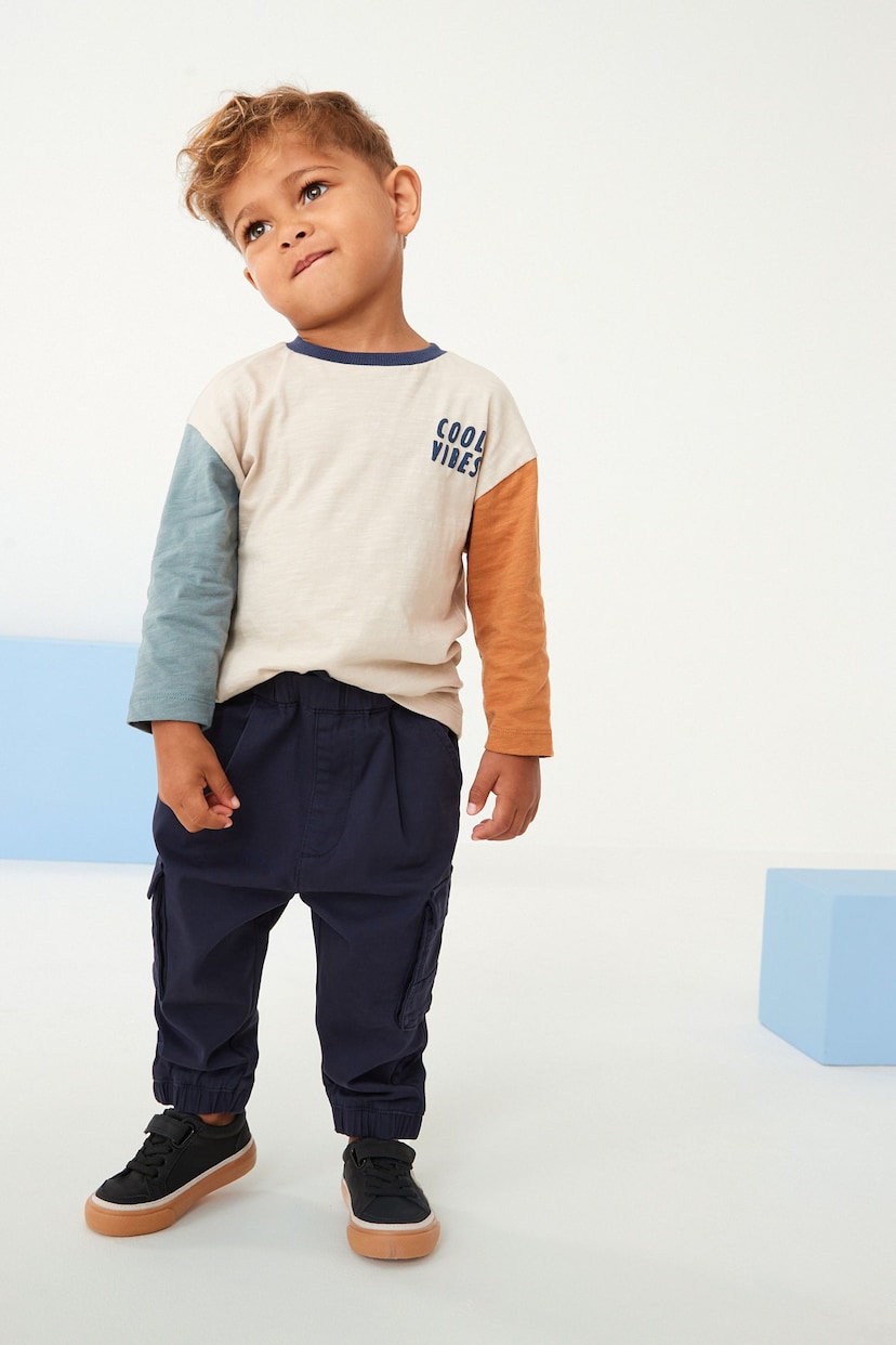 Navy Blue Cargo Trousers (3mths-7yrs) - Image 2 of 6
