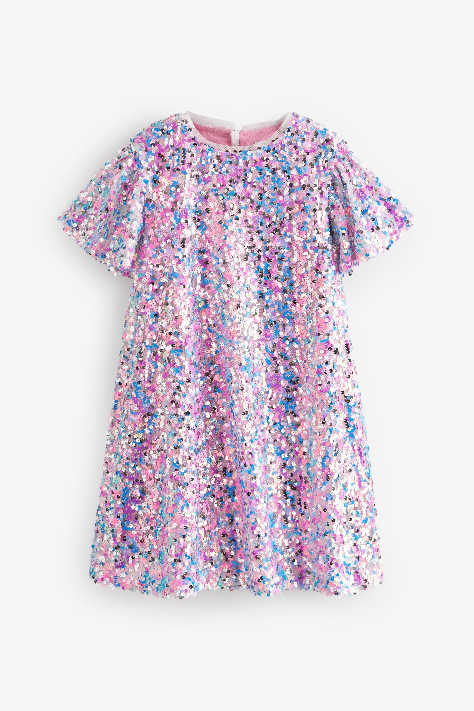 Buy Pink Blue Silver Sequin Dress 3 16yrs from Next Luxembourg